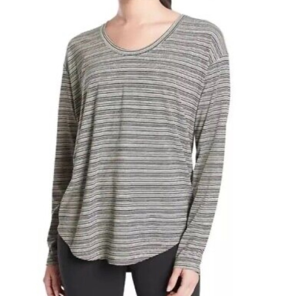 Athleta Cloudlight Stratus Stripe Long Sleeve Top XL